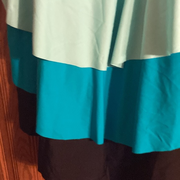 Avenue Tri-Tone Tankini Swim top - Aqua, Teal, Black - Picture 3 of 6